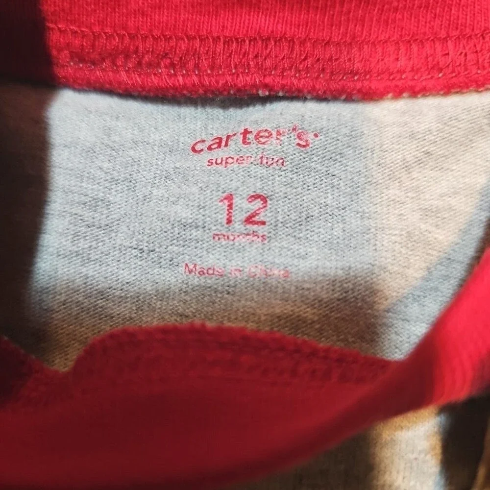 Vintage Y2K Carters Train Corduroy Pants Hooded Jacket Outfit Set Boys Tan 12M